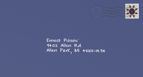 Hand-addressed envelope for personalized direct mail marketing