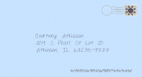 Hand-addressed envelope for personalized direct mail marketing
