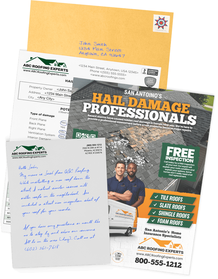Handwritten direct mail marketing campaign by Think Ink Marketing